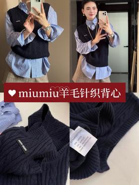 miumiu羊毛针织背心马甲