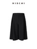 HIDEMI 极简中低腰可再生斜纹中厚款中低腰双压褶阔腿中裤  黑色/深灰色 商品缩略图13