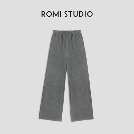 ROMI STUDIO“松弛随性" 休闲舒适混纺高腰直筒垂感卫裤 23AWK569 商品图4