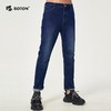 波顿秋冬季厚牛仔裤男士直筒修身高端品牌弹力小脚长裤子ME728320 商品缩略图4