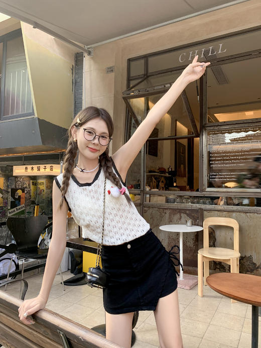 <曾小咸推荐>微信粉丝秒杀专场 仅此今天 活动结束下架【简约调性】镂空背心 日常119.99 立减70 秒杀49.99！！ 商品图3