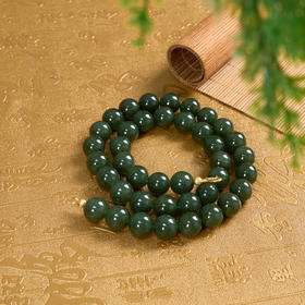 S925和田玉项链-圆珠约12mm