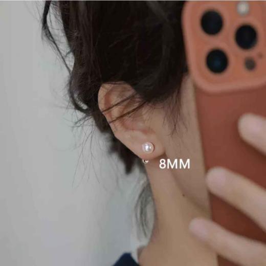 🦋【S925银天然淡水珍珠耳钉】🦋✅做工精细，质感很好，🎁高级感十足，💞尽显大气~ ✅甄选天然淡水珍珠🌈（可以刮出珍珠粉），🌟光泽细腻 商品图1