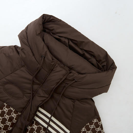 高级感老花立领连帽短款羽绒服女秋冬面包服保暖外套V0043510 商品图5