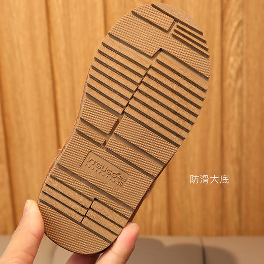 特价亲子款时尚牛皮儿童皮毛一体雪地靴男女大中小童鞋棉鞋保暖雪地靴22-40码 商品图5