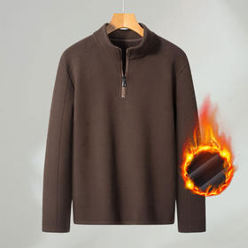 【双面绒】【新款DSK】大依优型大码男装立领双面绒卫衣加肥加大休闲夹克胖子宽松上衣