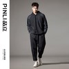 PINLI品立秋冬新款加绒加厚束脚九分裤男暗纹潮牌宽松休闲裤B243117050 商品缩略图1