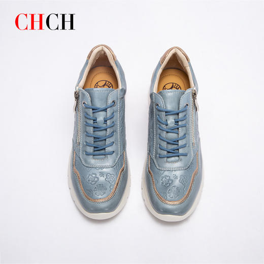 CHCH平衡鞋2024新款专柜正品运动休闲皮鞋侧拉链时尚设计女鞋 商品图6