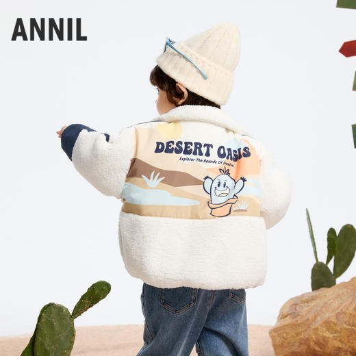 男童潮酷加绒保暖外套冬季新款安奈儿童装实体店同款XB445820 商品图2