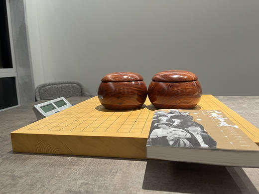 玫瑰红亮光中子+进口花梨木罐+大号4厘米厚实木新榧棋盘 商品图1