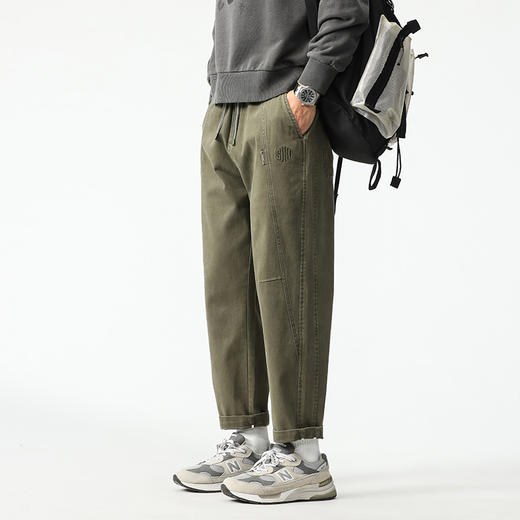【新款DQ】大依优型大码松紧腰直筒休闲长裤男舒适休闲简约百搭加肥加大男装潮款 商品图6