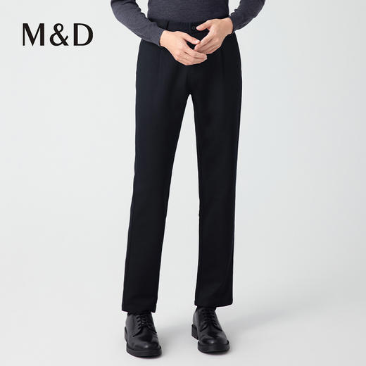 【名盾】秋冬新款休闲裤，弹力混纺面料，3D裁剪单褶版型，挺括有型M0CL12675F 商品图3