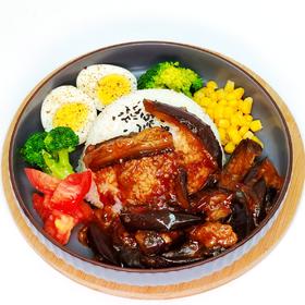 鱼香茄子盖浇饭