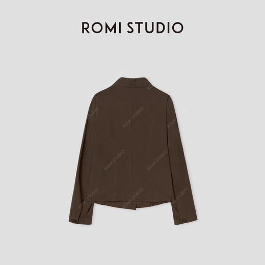 ROMI STUDIO“棕标甄选” 莱赛尔棉混纺砂洗雾面西装外套 441WL007 商品图1