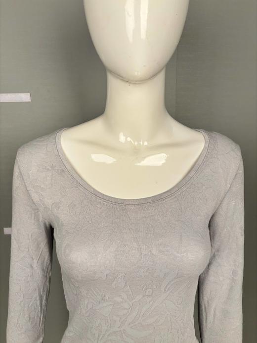 [惊喜价]皮尔卡丹女士保暖内衣秋衣上衣薄款提花 商品图2