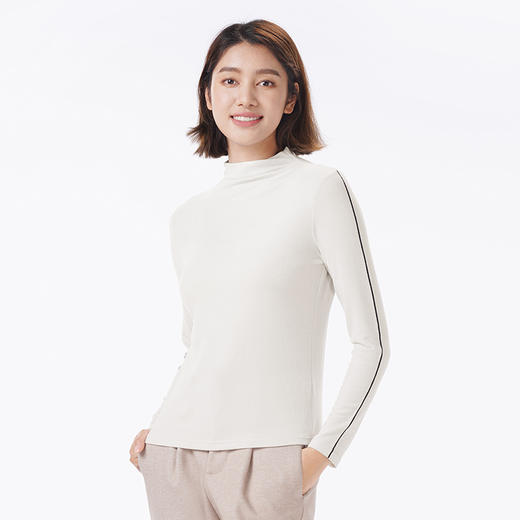 都市丽人保暖衣轻暖单件上衣膨体德绒羊毛卷薄女士保暖衣单件上衣LWT5A5 商品图2