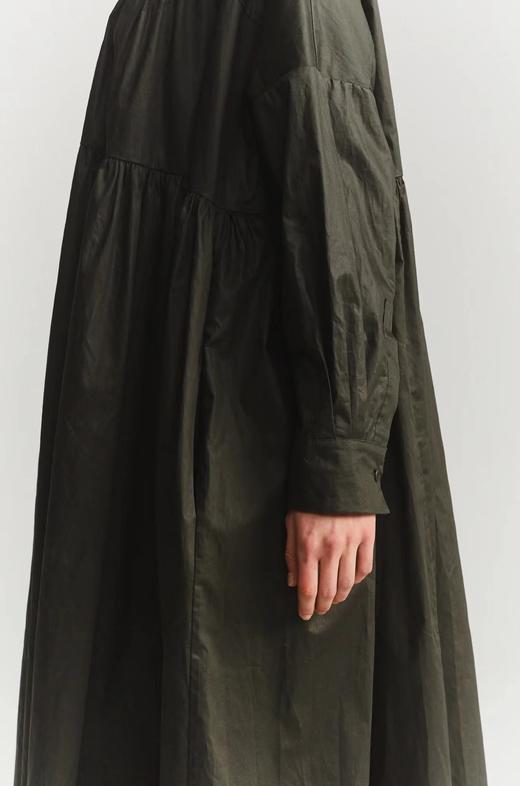 Casey Casey墨绿色衬衫长袖连衣裙 商品图9