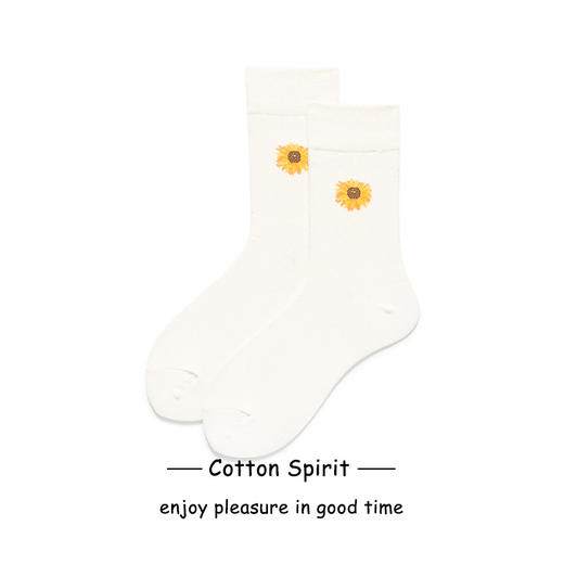 棉花精神 韩国袜子女ins潮袜秋冬日系棉袜学院风条纹秋季中筒袜 商品图12