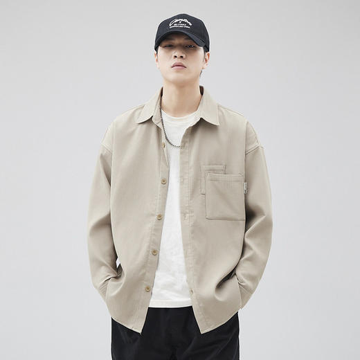 衬衫韩版男装休闲衬衣春季翻领外穿薄款潮条纹长袖衫   AY-D8507【AY-8507】 商品图0