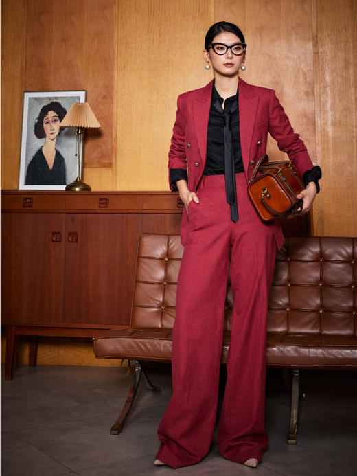 “夜幕黑”J20333571  重磅真丝衬衫 高级的光泽感和丝滑的质感（四季可穿）颈袖添香 商品图4