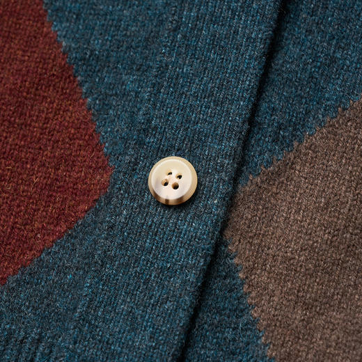 ROMI STUDIO“法式优雅”山羊 绒绵羊毛混纺绒面格纹马甲 431W8049 商品图3