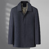 【新款DSZ】大依优型大码男装翻领行政夹克纽扣款中长款外套加肥加大休闲夹克胖子宽松外套上衣 商品缩略图1