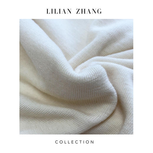 LILIAN ZHANG 秋冬定制扬子纱、一字领中袖羊毛套衫打底衫 2408004 商品图4