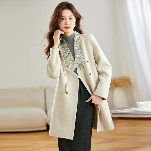 新中式毛呢外套，洋气气质中长大衣HR-3017 商品图2