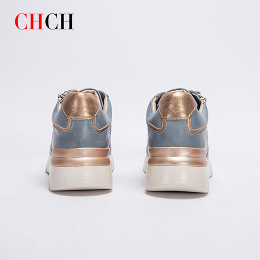 CHCH平衡鞋2024新款专柜正品运动休闲皮鞋侧拉链时尚设计女鞋 商品图7