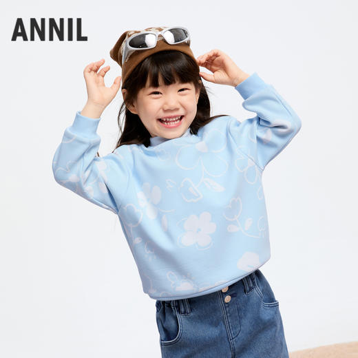 女童海岛绒萌趣卫衣冬季新款安奈儿童装实体店同款XG441740 商品图2