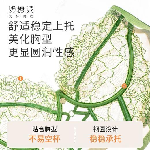 奶糖派巴黎假日文胸大胸显小法式优雅蕾丝聚拢大胸承托防下垂内衣 商品图1