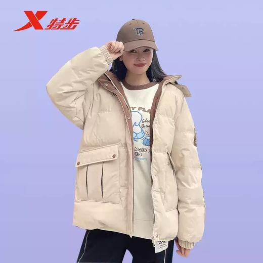 5.9折【自营】XTEP/特步  特步女子羽绒服2023年新品时尚休闲保暖连帽宽松上衣 977428190479 商品图2