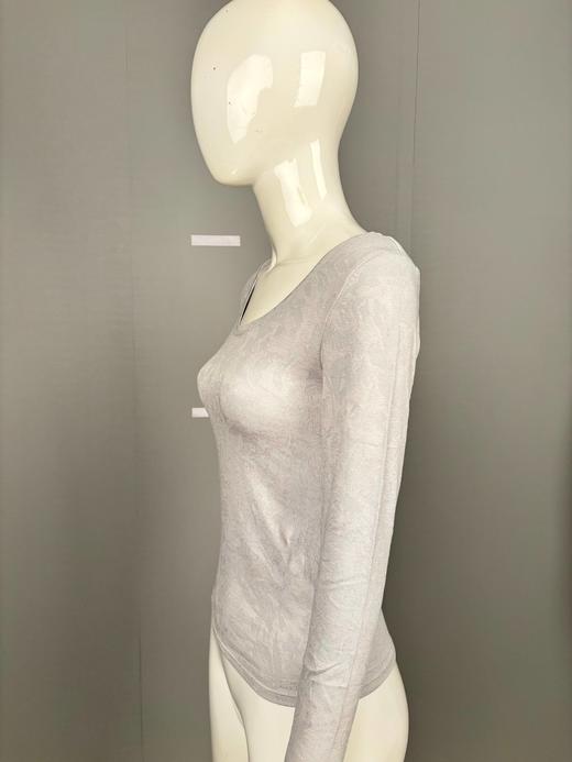 [惊喜价]皮尔卡丹女士保暖内衣秋衣上衣薄款提花 商品图1