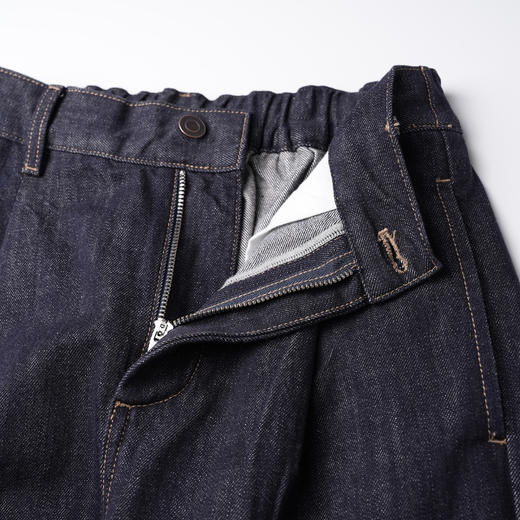 ROMI STUDIO“原味丹宁”100长绒竹节棉绳染洗水阔腿牛仔裤431XS107 商品图2