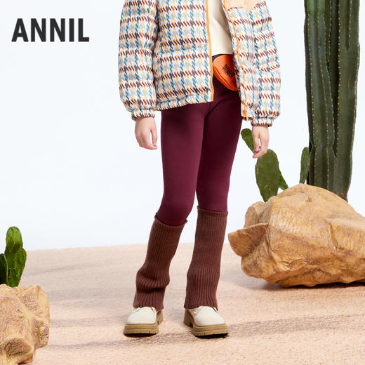 女童毛织拼接暖夹裤冬季新款安奈儿童装实体店同款AG446808 商品图1