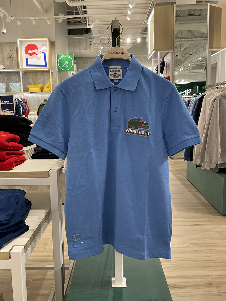 Lacoste/法国鳄鱼 男女款夏季网棉像素风*版短袖POLO衫 PH5026