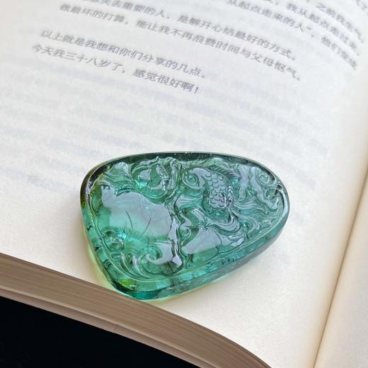 极品蓝绿碧玺 雕刻 30.97克 商品图1