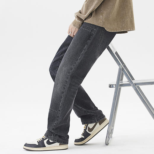 【新款DQ】大依优型大码直筒牛仔裤长裤男舒适休闲简约百搭加肥加大男装潮款 商品图8