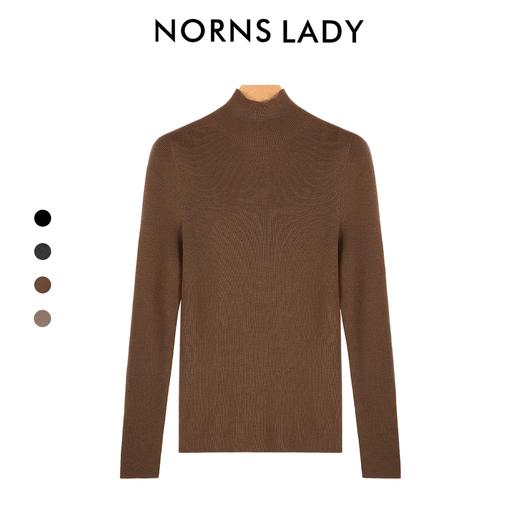 NORNS LADY/诺恩【天鹅颈】秋冬款百搭高领气质显瘦绵羊毛衫T24SA43005 商品图3