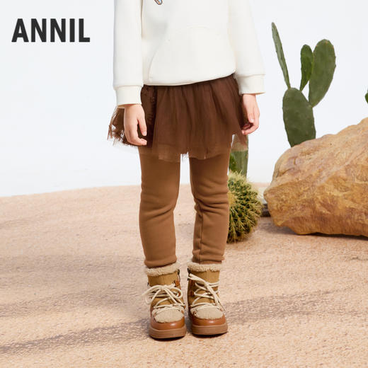 女童甜酷加绒裙裤冬季新款安奈儿童装实体店同款XG446743 商品图0