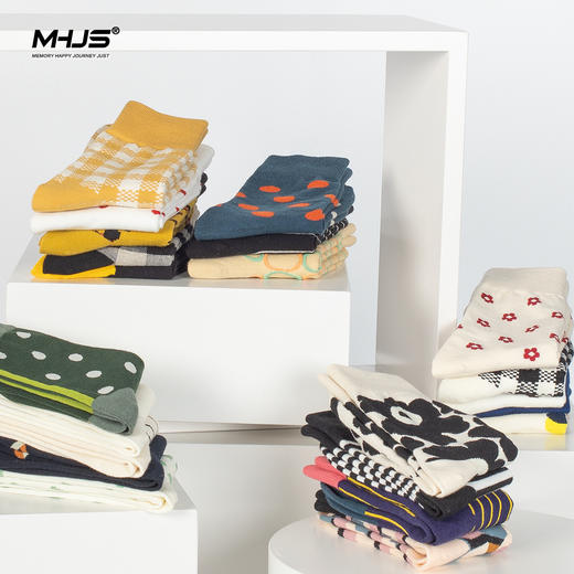 棉花精神 韩国袜子女ins潮袜秋冬日系棉袜学院风条纹秋季中筒袜 商品图0