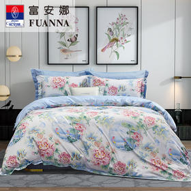 【2.0*2.2】富安娜磨毛四件套-江南芙蕖XHR