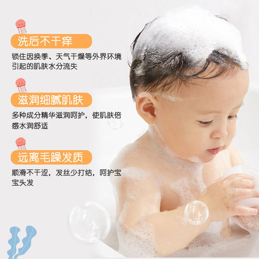 【婴儿专研！洗发沐浴露二合一】牛奶蛋白滋润，轻柔清洁，宝宝畅享愉悦洗沐！婴儿清爽儿童无泪洗发水沐浴乳 商品图3