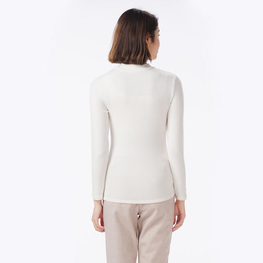 都市丽人保暖衣舒暖单件上衣螺纹双面磨毛中厚女士保暖衣单件上衣LWTDA3 商品图3