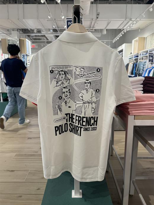 Lacoste/法国鳄鱼 男士夏季常规版棉混纺双印花短袖POLO衫PH7416 商品图2