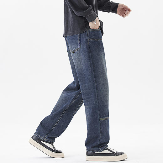 【新款DQ】大依优型大码直筒牛仔裤长裤男舒适休闲简约百搭加肥加大男装潮款 商品图2