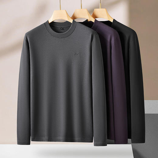 【新款DPF】大依优型大码长袖T恤圆领休闲加肥加大上衣男士胖子体恤打底 商品图10