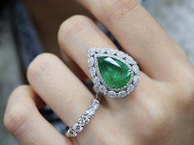 祖母绿戒指/吊坠两用款5.12ct