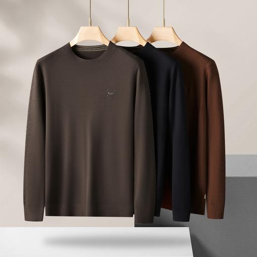 【新款DBJ】大依优型大码毛衣针织衫毛衫休闲加肥加大男士胖子大码内搭上衣打底衫 商品图1