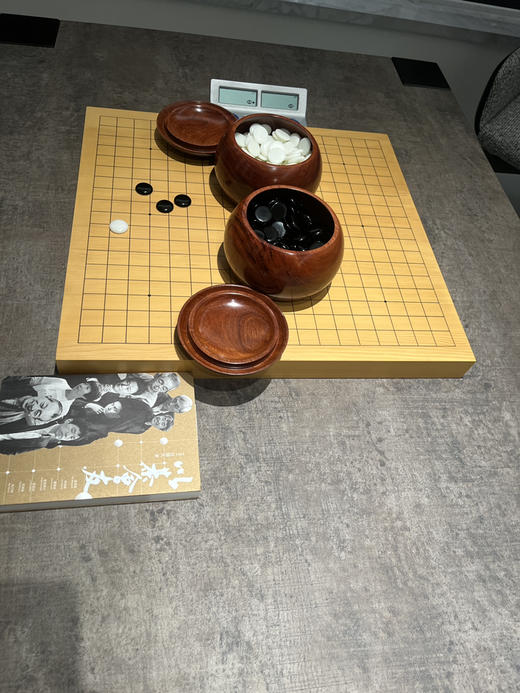 玫瑰红亮光中子+进口花梨木罐+大号4厘米厚实木新榧棋盘 商品图12